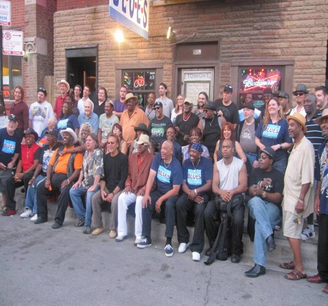 Laretha Weathersby and fellow Blues comrades at the annual BLUES BBQ at BLUES on Halsted