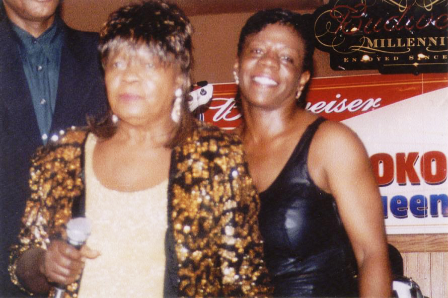 Laretha with the legendary Koko Taylor at Taylor's 40th anniversary celebration