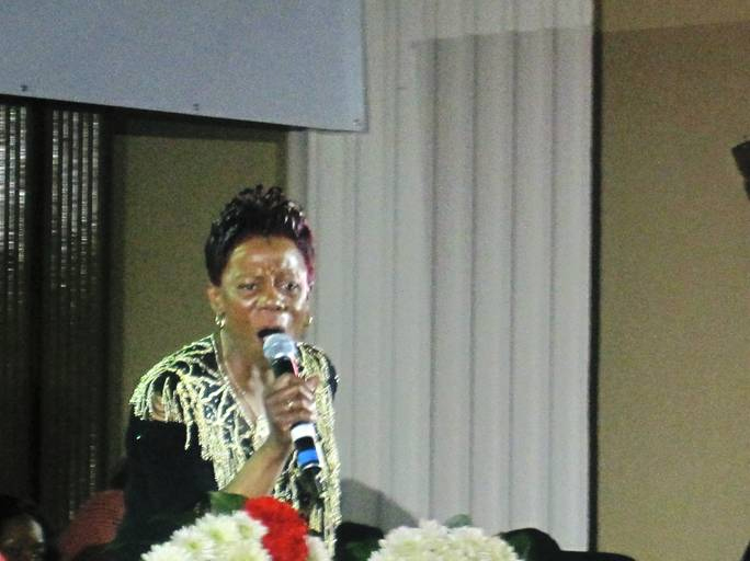 Laretha honoring Koko Taylor on stage at Operation Push
